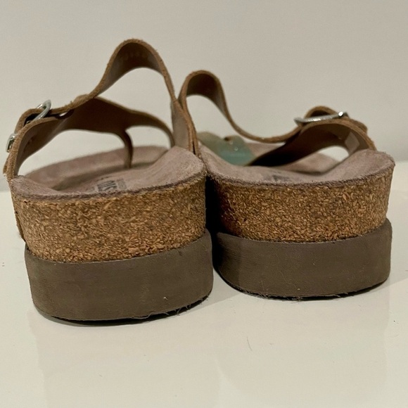 Mephisto Helen Toe Loop Cork Sole Sandal in Turquoise Leather Size 40 - Picture 6 of 7